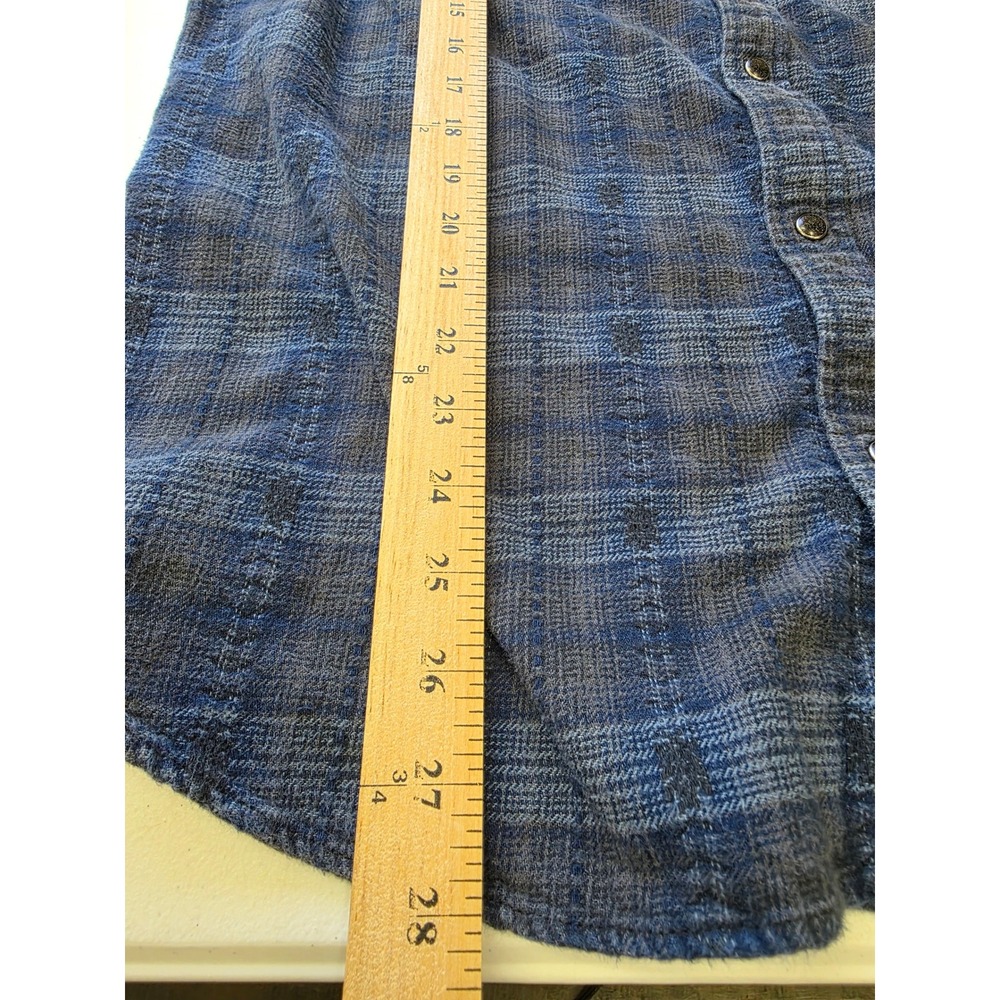 Moonshine Spirit Brad Paisley Mens Blue Plaid Western Snap Shirt Large - Picture 7 of 8